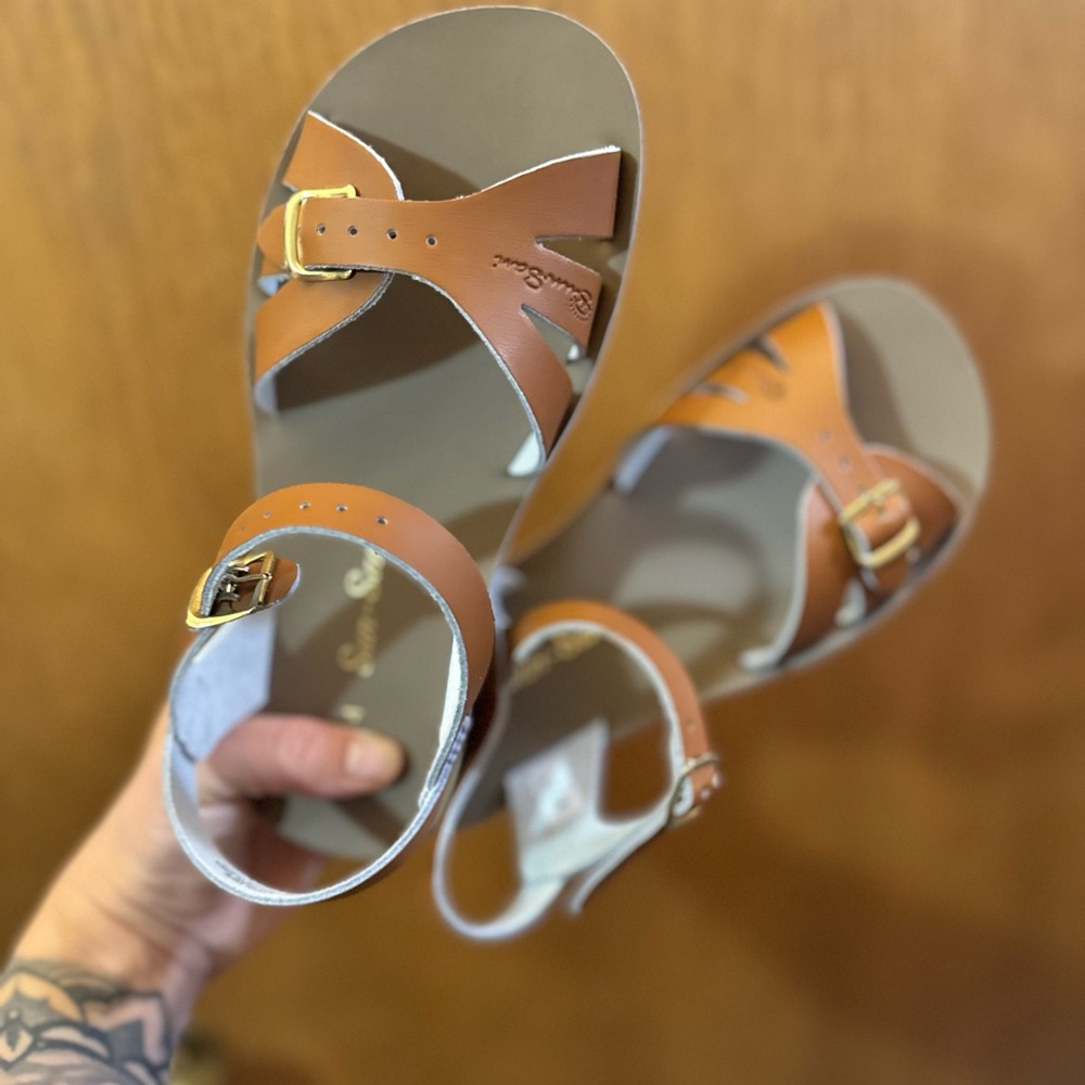 Salt Water Sandals by Hoy - Tan Leather Sandals